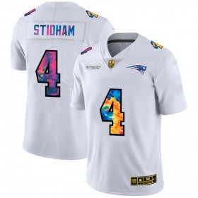 Miesten New England Patriots NFL Pelipaita Jarrett Stidham 4 Nike 2020 Monivärinen Valkoinen